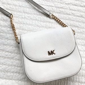 Michael Kors white over the shoulder purse